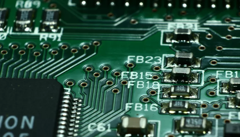 Circuito del computer verde